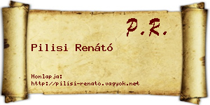 Pilisi Renátó névjegykártya